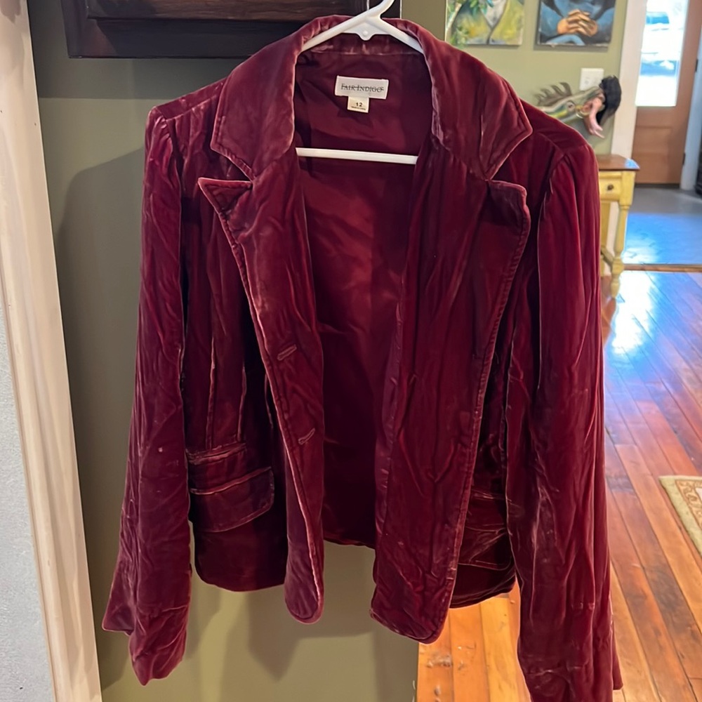 Fair Indigo crushed velvet blazer